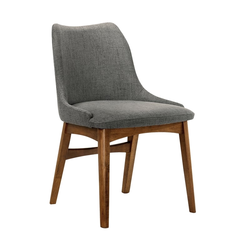 Armen Living Westmont and Azalea 5-Piece Fabric Dining Set in Charcoal/Walnut