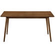 Armen Living Westmont and Azalea 5-Piece Modern Wood Dining Set in Brown/Orange