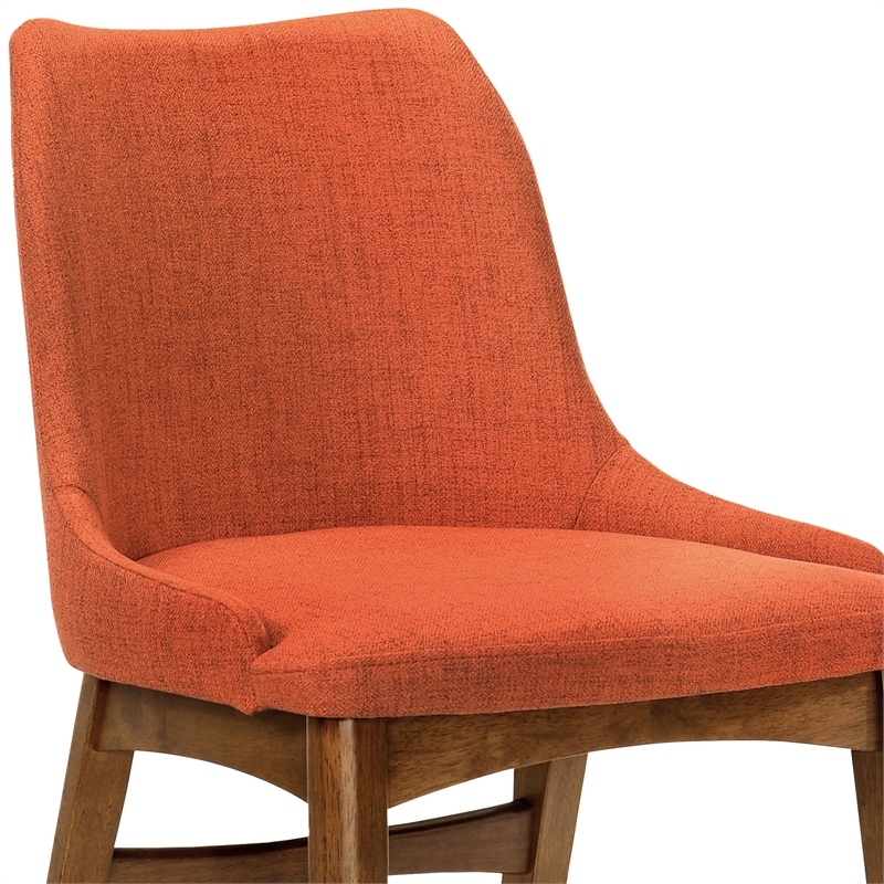 Armen Living Westmont and Azalea 5-Piece Modern Wood Dining Set in Brown/Orange