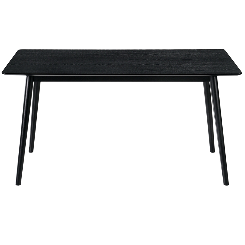 Armen Living Westmont and Juno 5-Piece Modern Wood Dining Set in Black/Charcoal