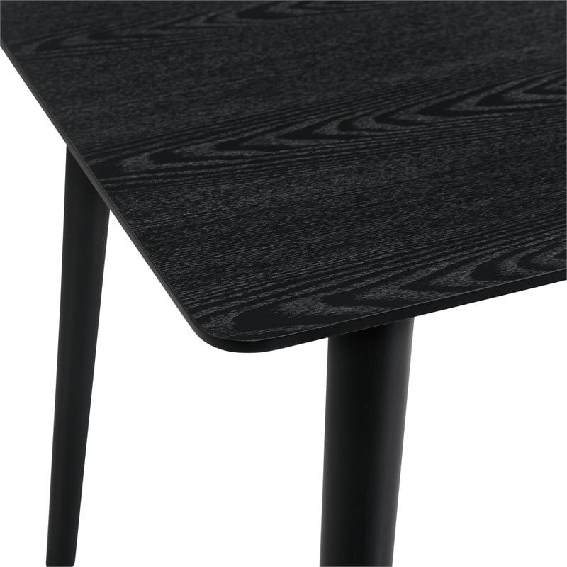 Armen Living Westmont and Juno 5-Piece Modern Wood Dining Set in Black/Charcoal