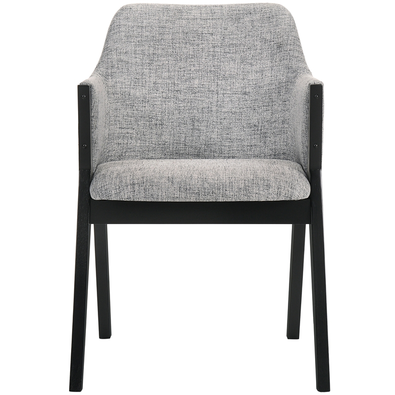 Armen Living Westmont and Renzo 5-Piece Fabric Dining Set in Gray/Black