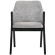 Armen Living Westmont and Renzo 5-Piece Fabric Dining Set in Gray/Black