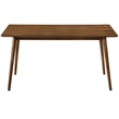 Armen Living Westmont and Renzo 5-Piece Modern Wood Dining Set in Blue/Brown