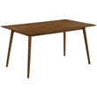 Armen Living Westmont and Renzo 5-Piece Modern Wood Dining Set in Blue/Brown
