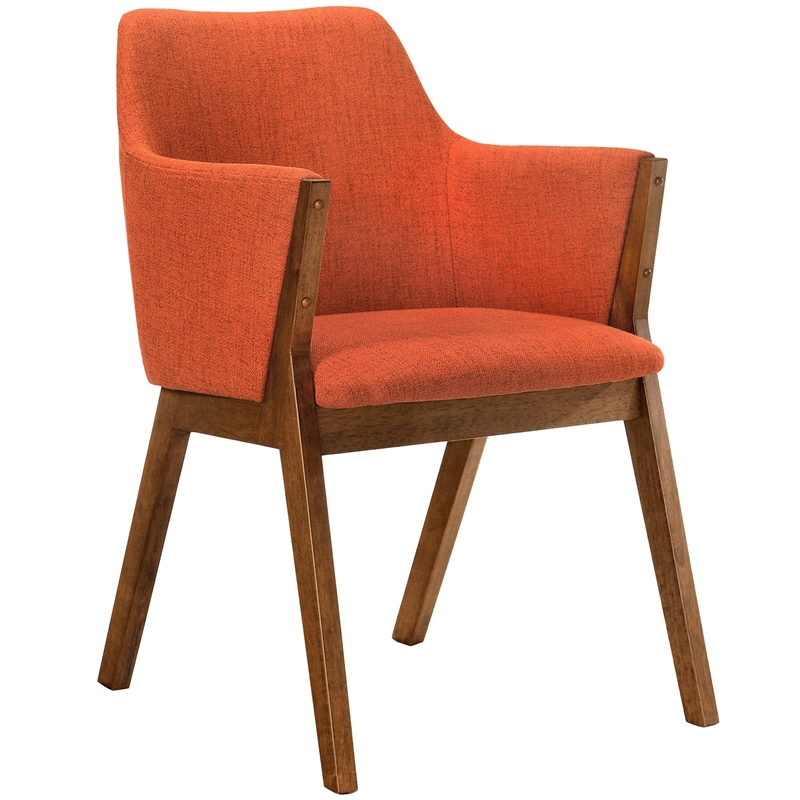 Armen Living Westmont and Renzo 5-Piece Modern Wood Dining Set in Orange/Brown