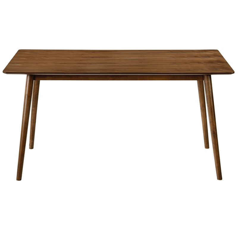 Armen Living Westmont and Renzo 5-Piece Modern Wood Dining Set in Orange/Brown