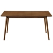 Armen Living Westmont and Renzo 5-Piece Modern Wood Dining Set in Orange/Brown