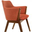 Armen Living Westmont and Renzo 5-Piece Modern Wood Dining Set in Orange/Brown