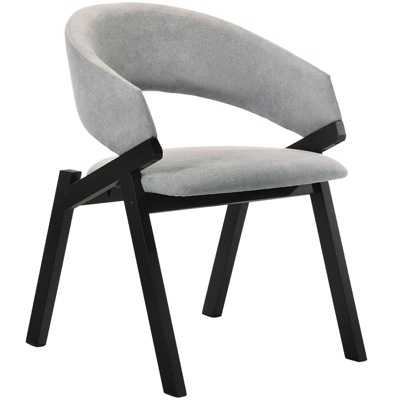 Armen Living Westmont and Talulah 5-Piece Modern Wood Dining Set in Gray/Black