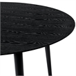 Armen Living Arcadia Round Contemporary Wood Dining Table in Black