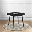 Armen Living Arcadia Round Contemporary Wood Dining Table in Black