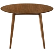 Armen Living Arcadia and Azalea 5-Piece Round Wood Dining Set in Blue/Brown