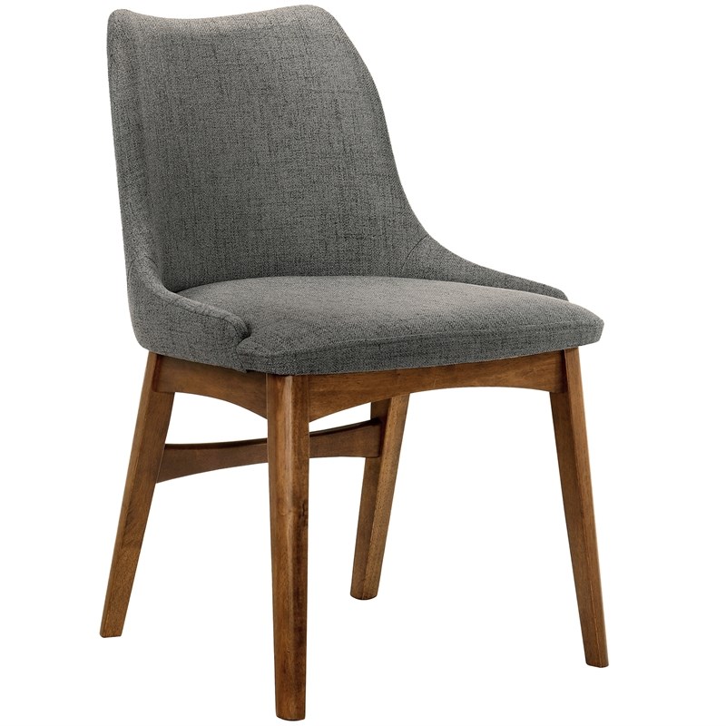 Armen Living Arcadia and Azalea 5-Piece Round Wood Dining Set in Charcoal/Brown