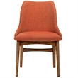 Armen Living Arcadia and Azalea 5-Piece Round Wood Dining Set in Orange/Brown