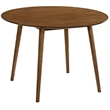 Armen Living Arcadia and Azalea 5-Piece Round Wood Dining Set in Orange/Brown