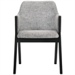 Armen Living Arcadia and Renzo Round 5-Piece Wood Dining Set in Gray/Black
