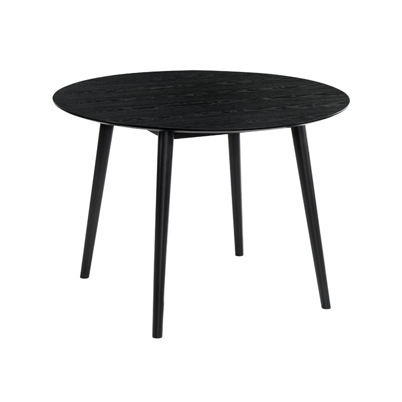 Armen Living Arcadia and Azalea 5-Piece Modern Metal Dining Set in Black/Gray
