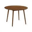 Armen Living Arcadia and Azalea 5-Piece Modern Metal Dining Set in Walnut/Blue