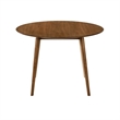 Armen Living Arcadia and Azalea 5-Piece Modern Metal Dining Set in Walnut/Blue