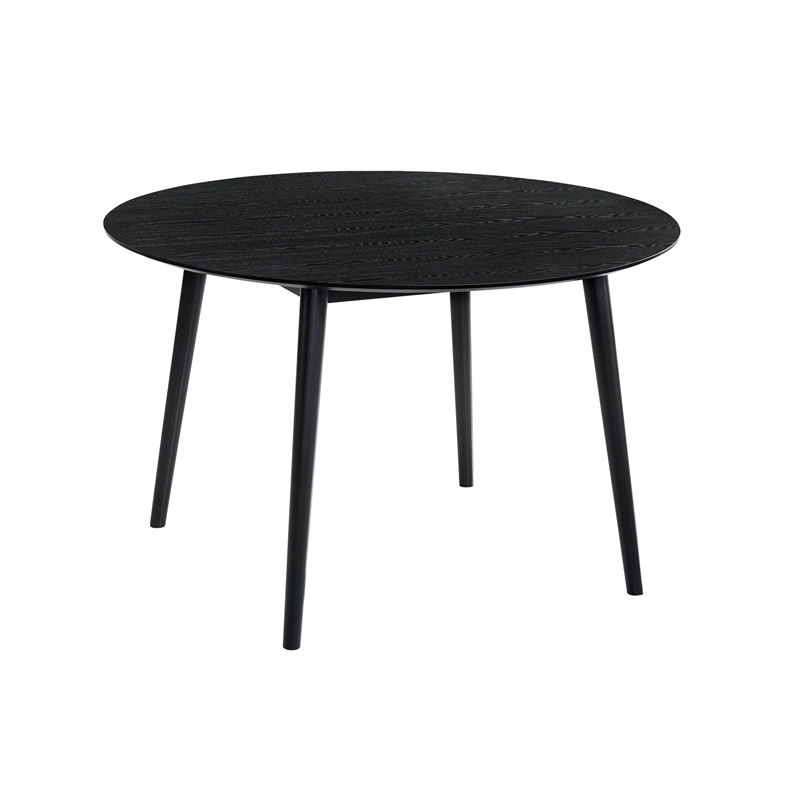 Armen Living Arcadia and Juno 5-Piece Modern Fabric Dining Set in Charcoal/Black