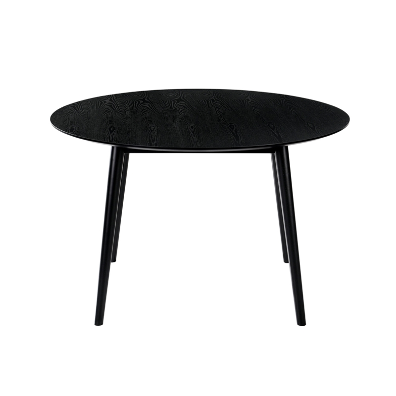 Armen Living Arcadia and Juno 5-Piece Modern Fabric Dining Set in Charcoal/Black