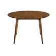 Armen Living Arcadia and Juno 5-Piece Modern Fabric Dining Set in Blue/Walnut