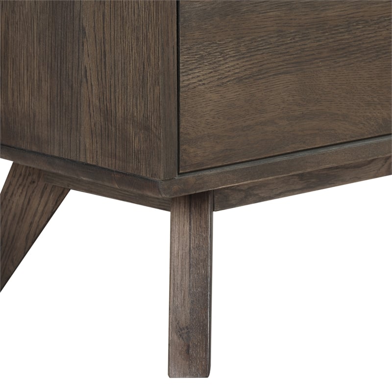 Armen Living Astoria 6-Drawer Modern Wood Double Dresser in Brown