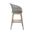 Tutti Frutti Indoor Outdoor Bar Height Bar Stool in Light Eucalyptus Wood