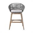 Tutti Frutti Indoor Outdoor Bar Height Bar Stool in Light Eucalyptus Wood