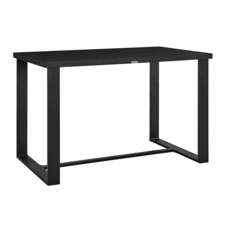 Armen Living Alegria Aluminum Outdoor Bar Height Dining Table in Gray