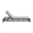 Armen Living Alegria Outdoor Aluminum Adjustable Chaise Lounge Chair in Gray