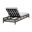 Armen Living Alegria Outdoor Aluminum Adjustable Chaise Lounge Chair in Gray