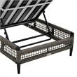 Armen Living Alegria Outdoor Aluminum Adjustable Chaise Lounge Chair in Gray