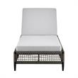 Armen Living Alegria Outdoor Aluminum Adjustable Chaise Lounge Chair in Gray