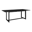 Armen Living Cayman Aluminum Outdoor Rectangular Dining Table in Gray