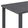 Armen Living Menorca Aluminum Outdoor Bar Height Dining Table in Gray