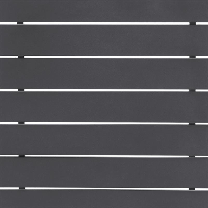 Armen Living Menorca Aluminum Outdoor Bar Height Dining Table in Gray