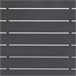 Armen Living Menorca Aluminum Outdoor Bar Height Dining Table in Gray