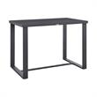Armen Living Menorca Aluminum Outdoor Bar Height Dining Table in Gray