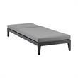 Menorca Outdoor Patio Adjustable Chaise Chair in Aluminum with Grey Cushions
