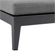 Menorca Outdoor Patio Adjustable Chaise Chair in Aluminum with Grey Cushions