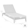 Menorca Outdoor Patio Adjustable Chaise Chair in Aluminum with Grey Cushions