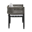 Armen Living Alegria Outdoor 5-Piece Aluminum & Rope Dining Set in Gray