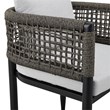Armen Living Alegria Outdoor 5-Piece Aluminum & Rope Dining Set in Gray