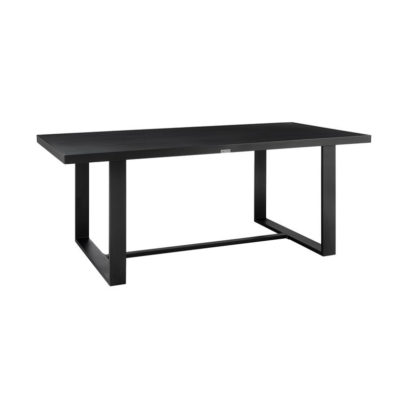 Alegria Outdoor 7-Piece Dining Table Set in Aluminum with Grey Rope and Cushions