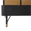 Armen Living Saratoga Modern Wood Queen Platform Frame Bed in Black
