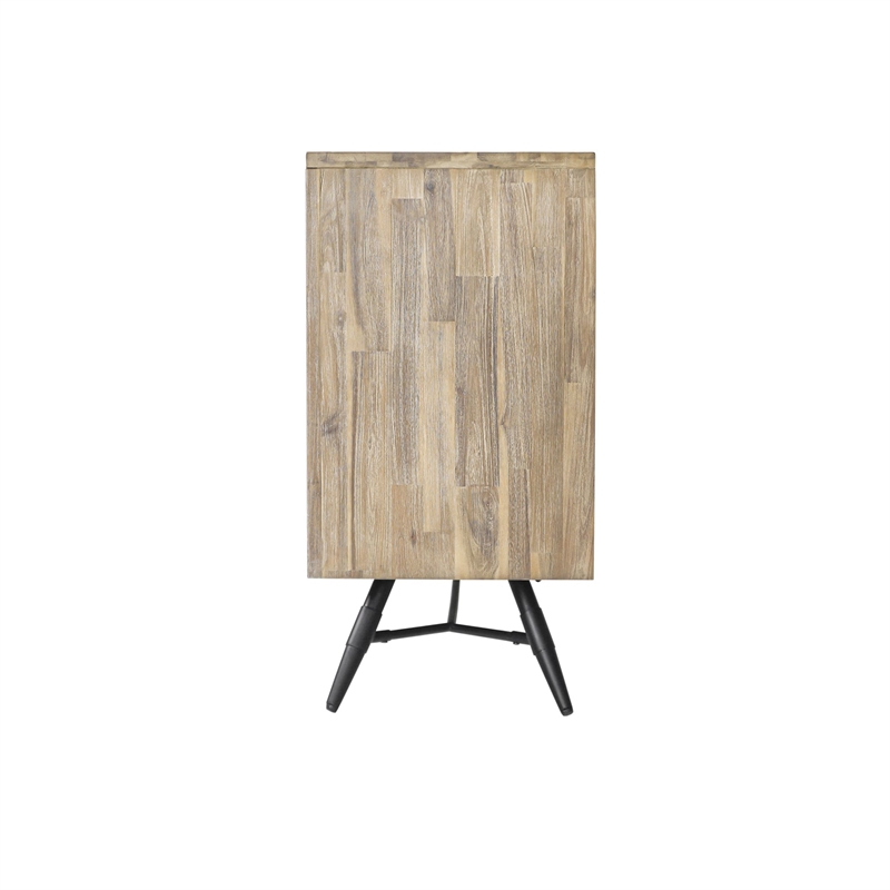 Armen Living Bridges 6-Drawer Modern Wood Dresser in Natural/Gray