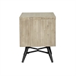 Armen Living Bridges 2-Drawer Modern Wood Night Stand in Natural/Gray
