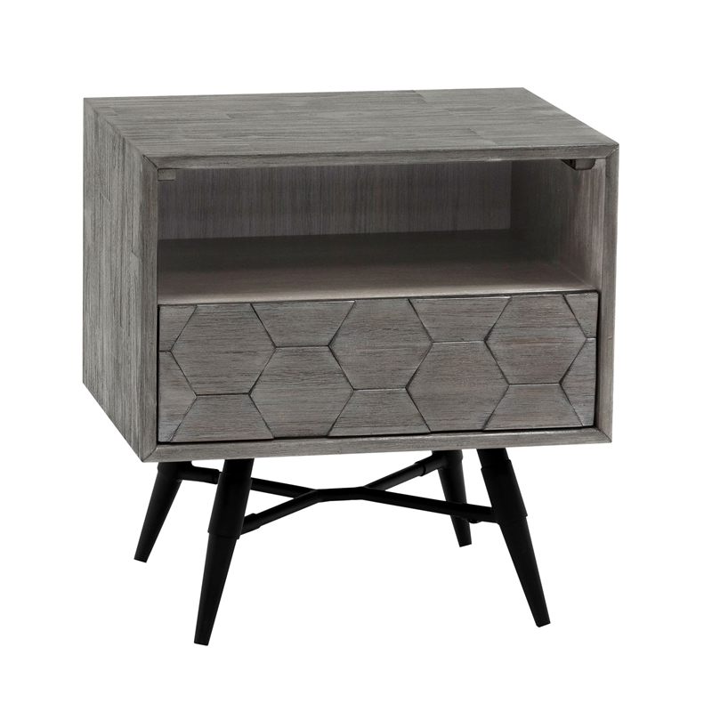 Armen Living Makena 3-Piece Modern Wood King Bedroom Set in Natural